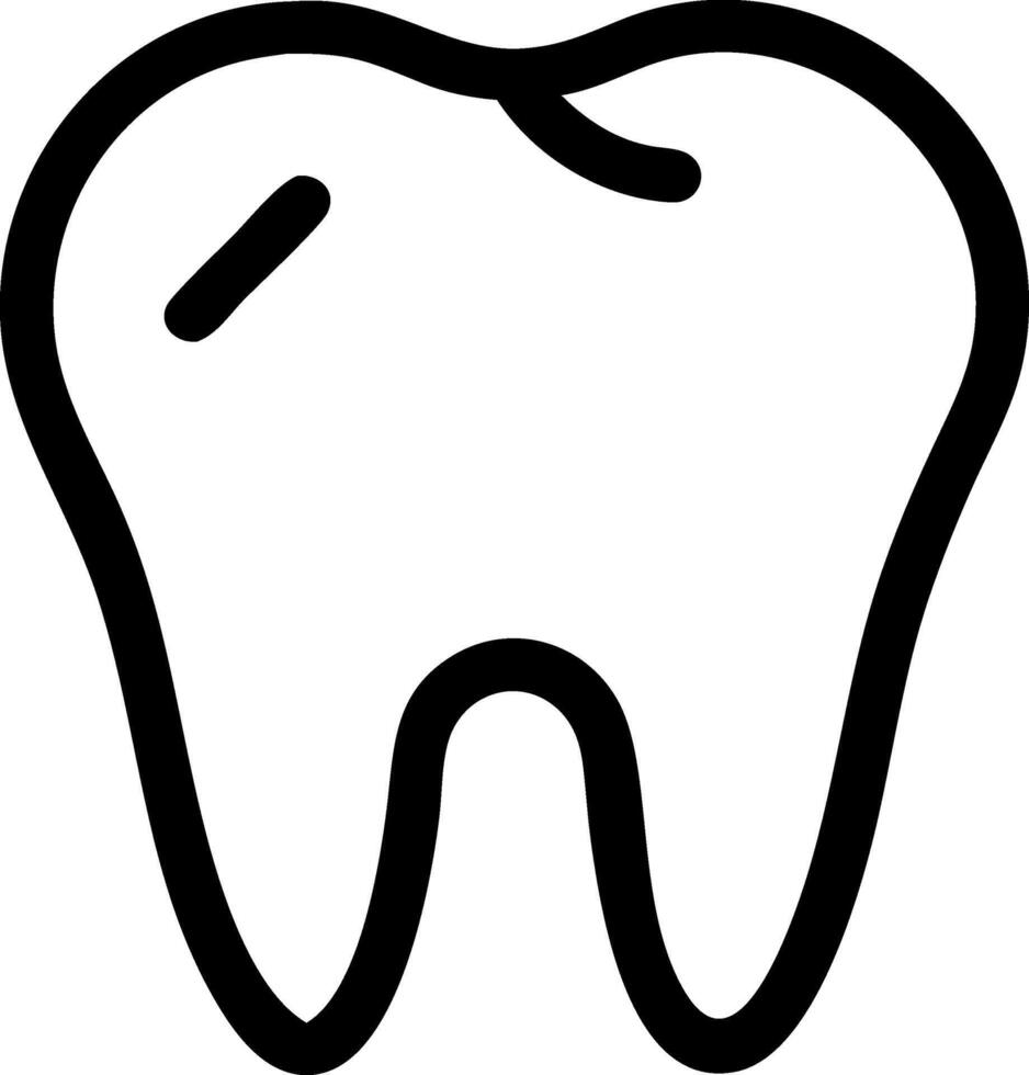 Minimalist Tooth Icon Concept vector