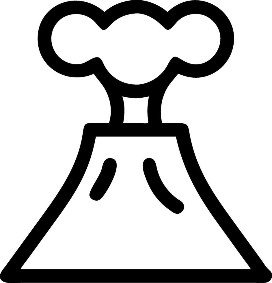 Volcanic Eruption Symbol Design vector