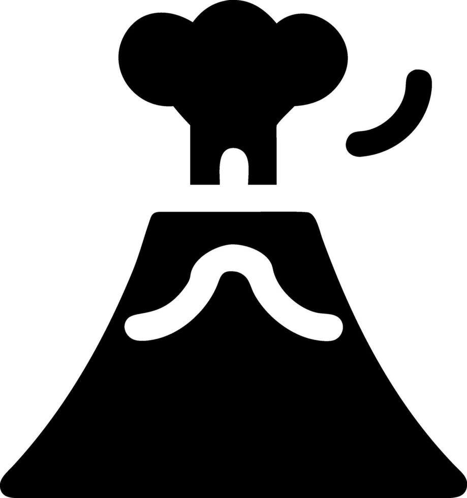 Erupting Volcano Icon Design vector