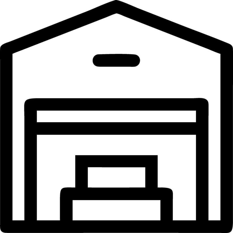 Modern Warehouse Icon Concept vector