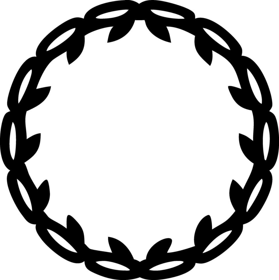 Ornamental Wreath Emblem vector