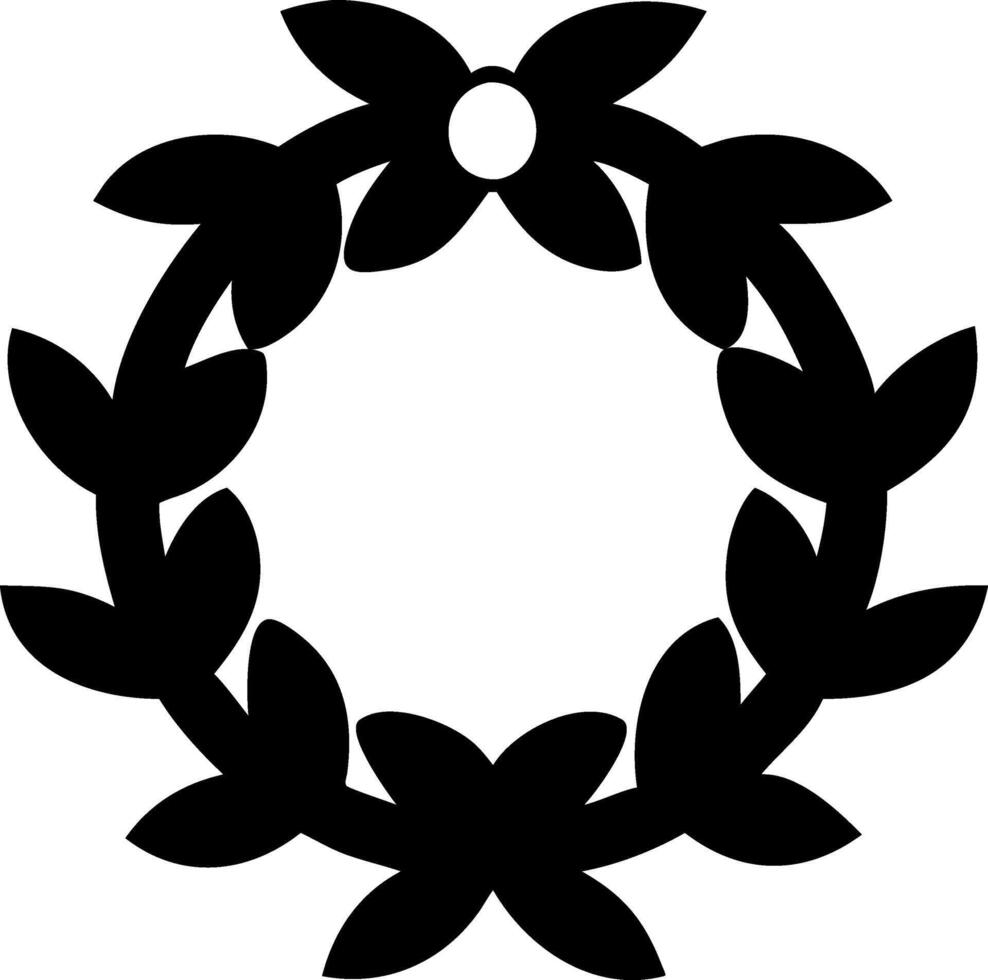 Floral Wreath Symbol Design vector