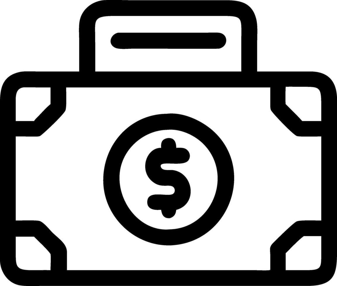 Artistic Briefcase Money Design Elements vector