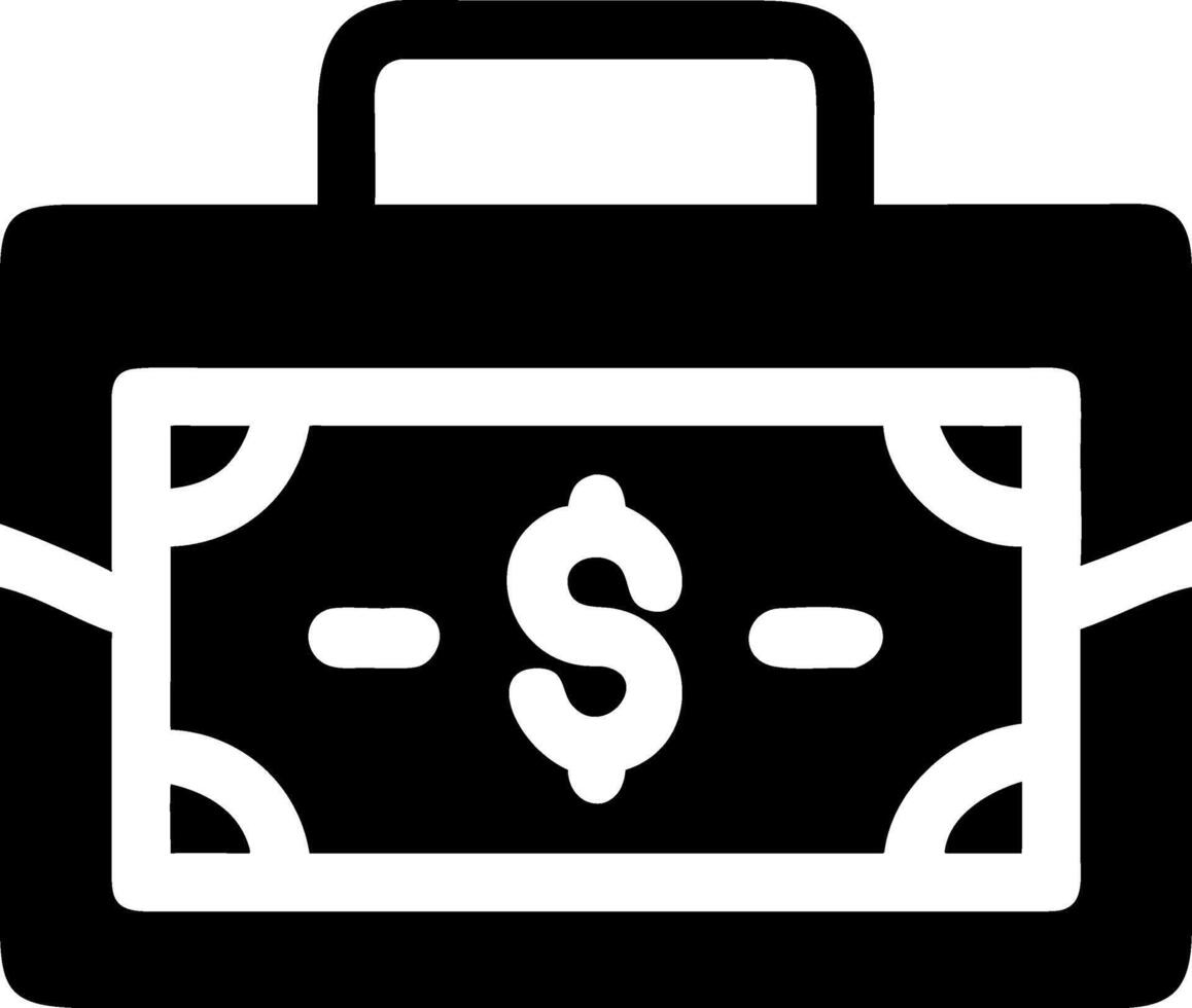 Money Briefcase Design Elements vector