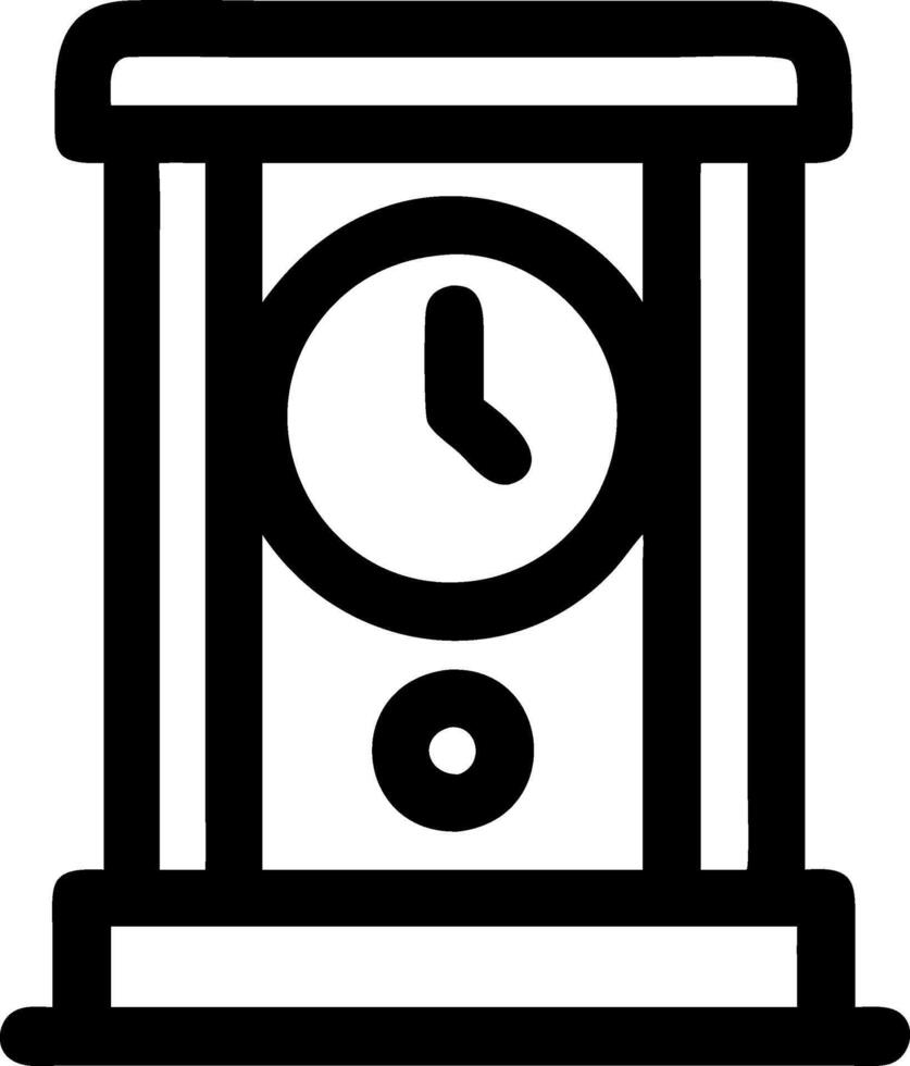 Charming Grandfather Clock Icons vector