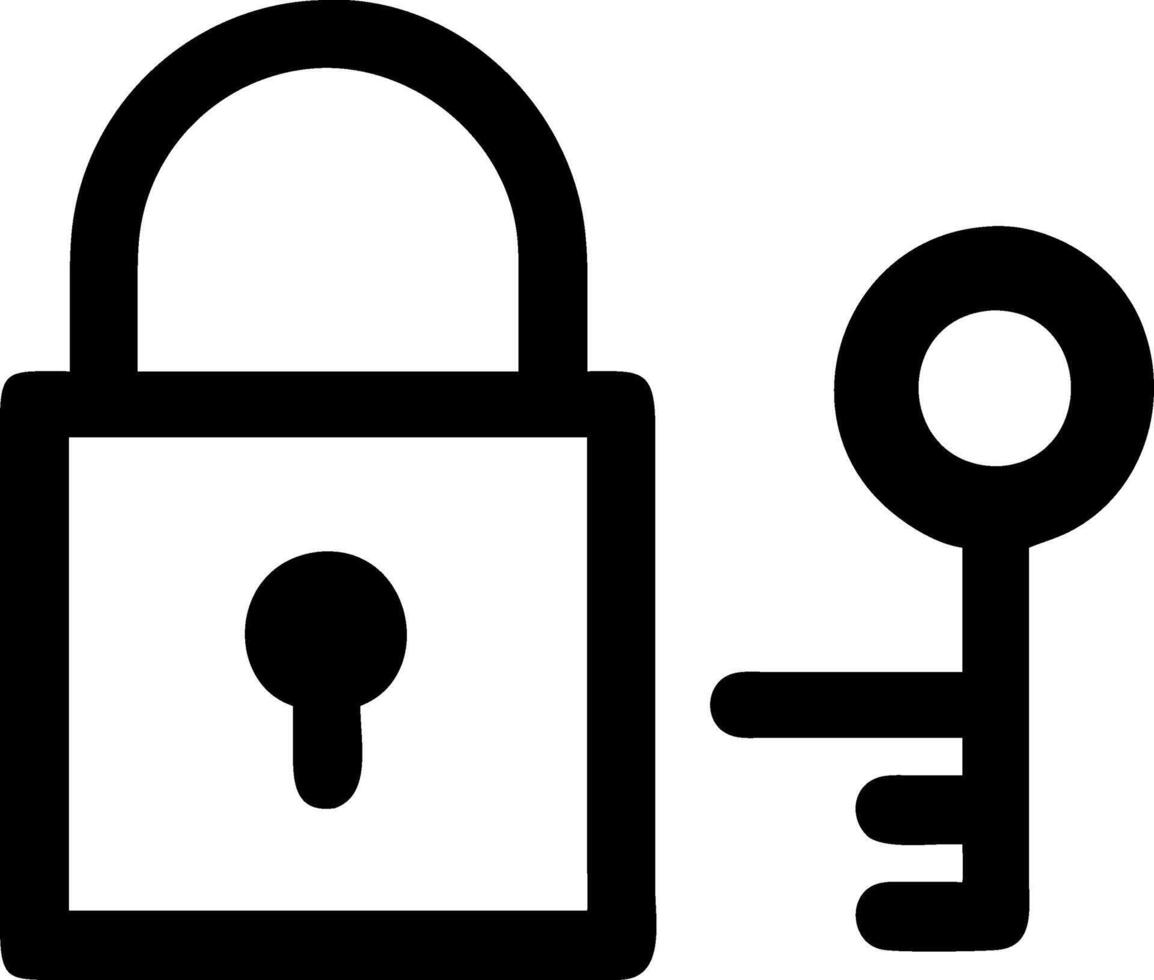 Sleek Lock and Key Icons for Secure Systems and Encryption vector