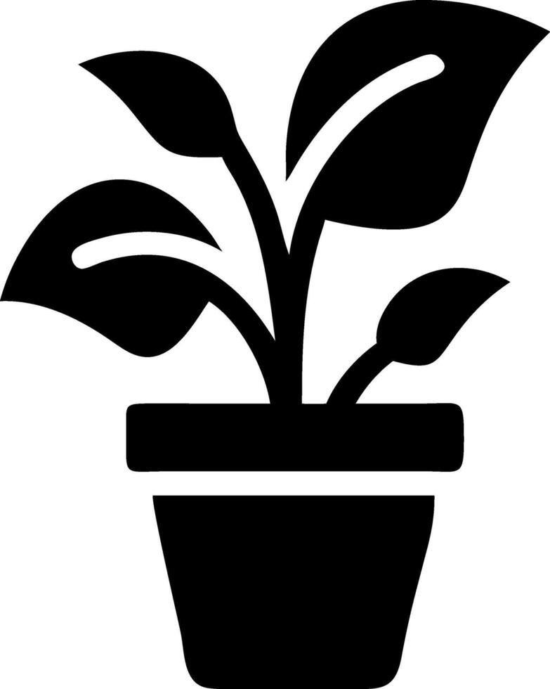 Classic Indoor Plant Icons for Home, Office, and Nature Themes vector