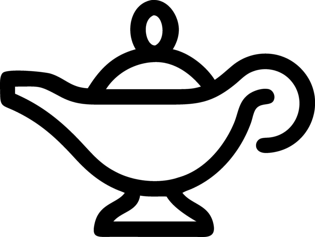 Flat Design Magic Lamp Symbols for Illustrations and Apps vector