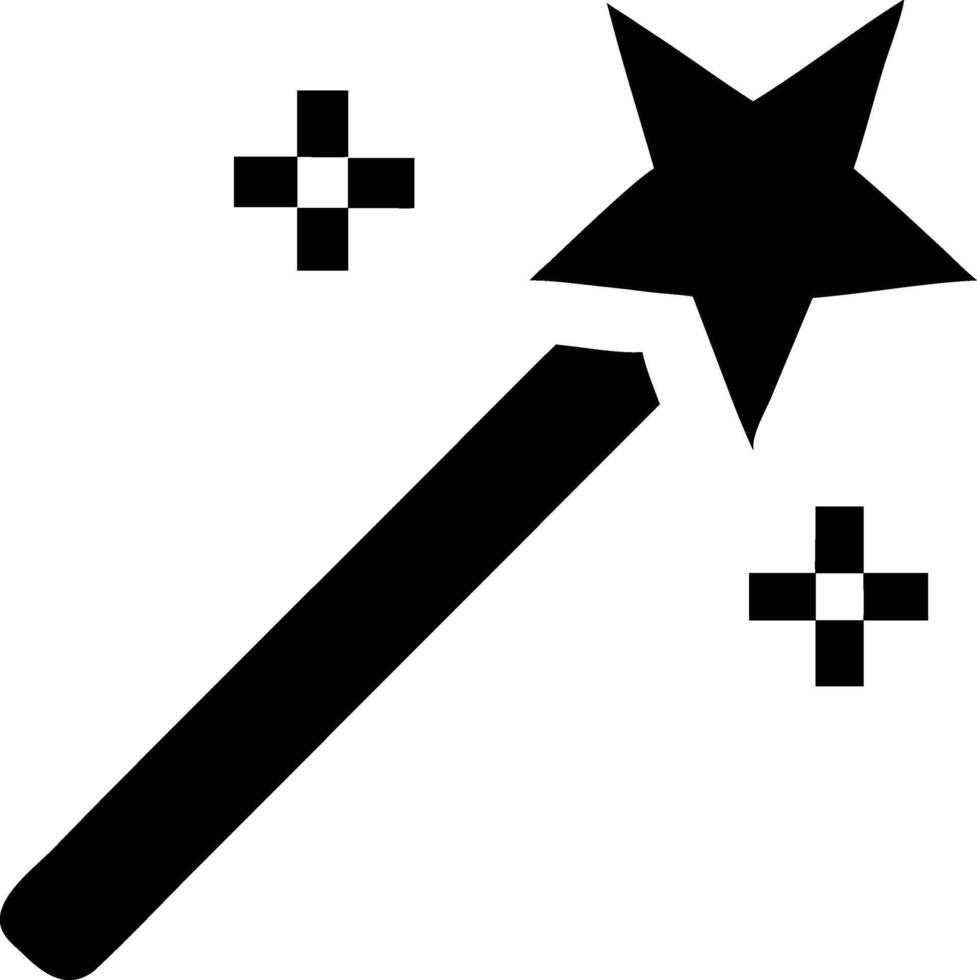 Elegant Magic Wand Icons for Magical and Mythical Designs vector