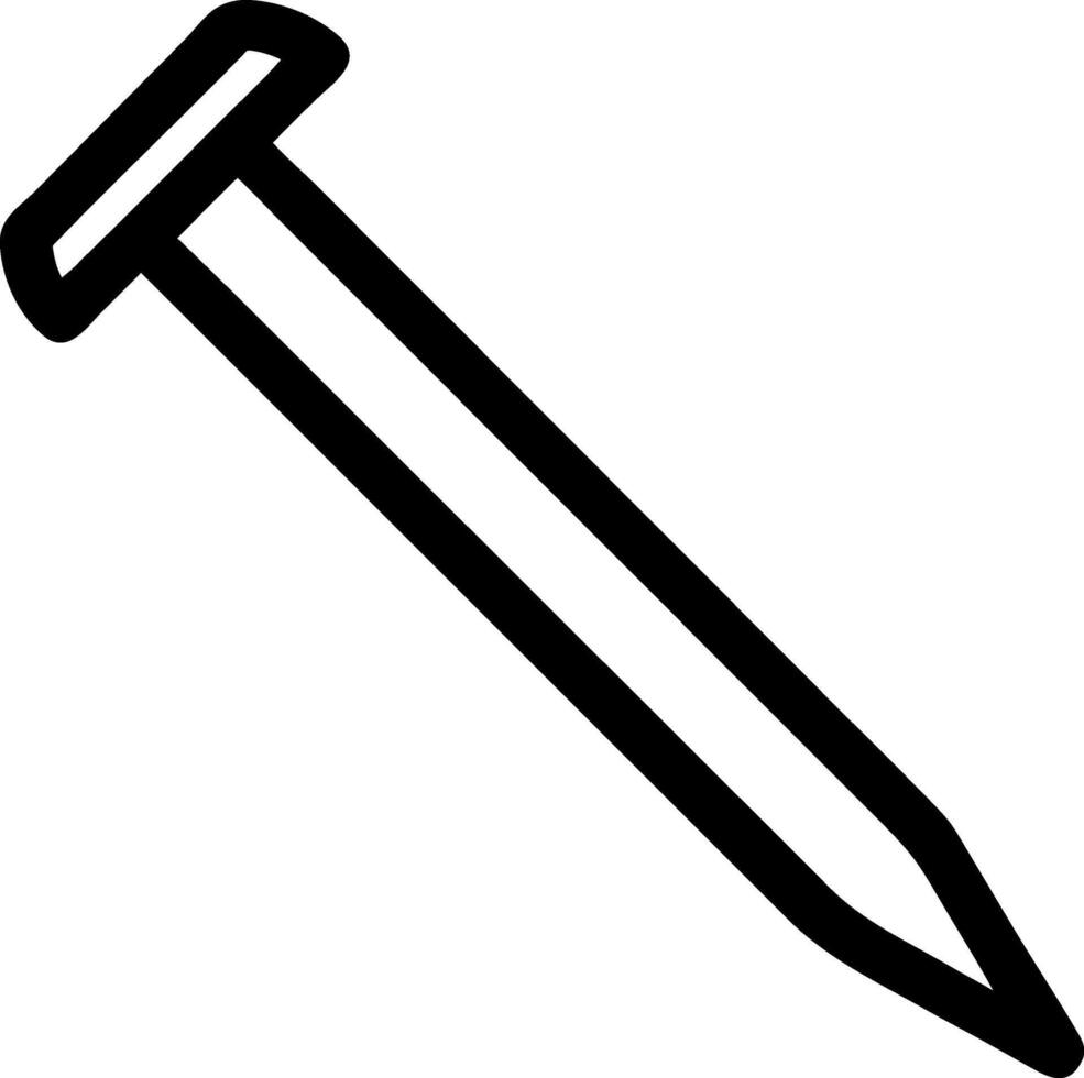 Essential Nail Symbols for Woodworking and Metalwork Concepts vector