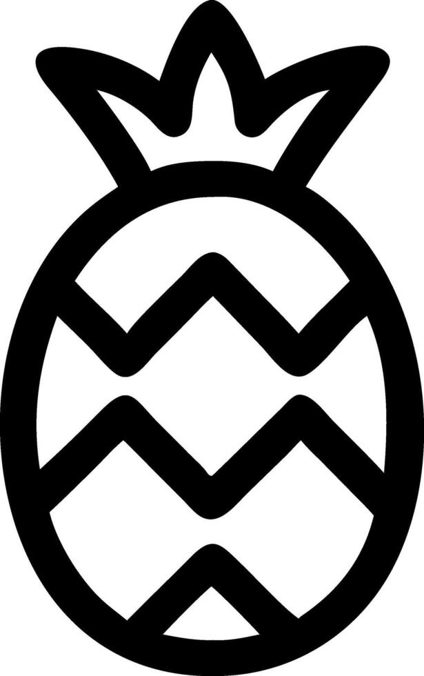 Monochrome Pineapple Icons for Graphic Design vector