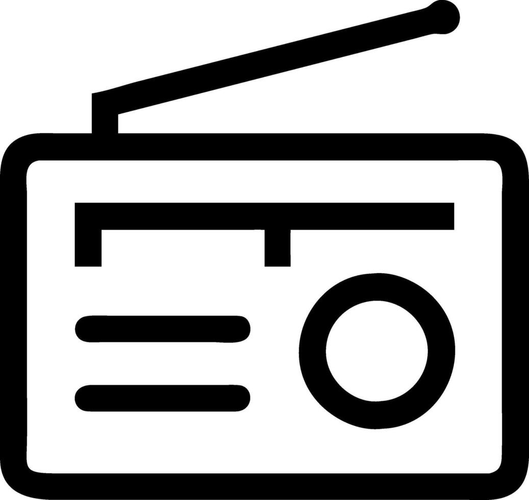 Informative Radio Symbols for Communication Education vector