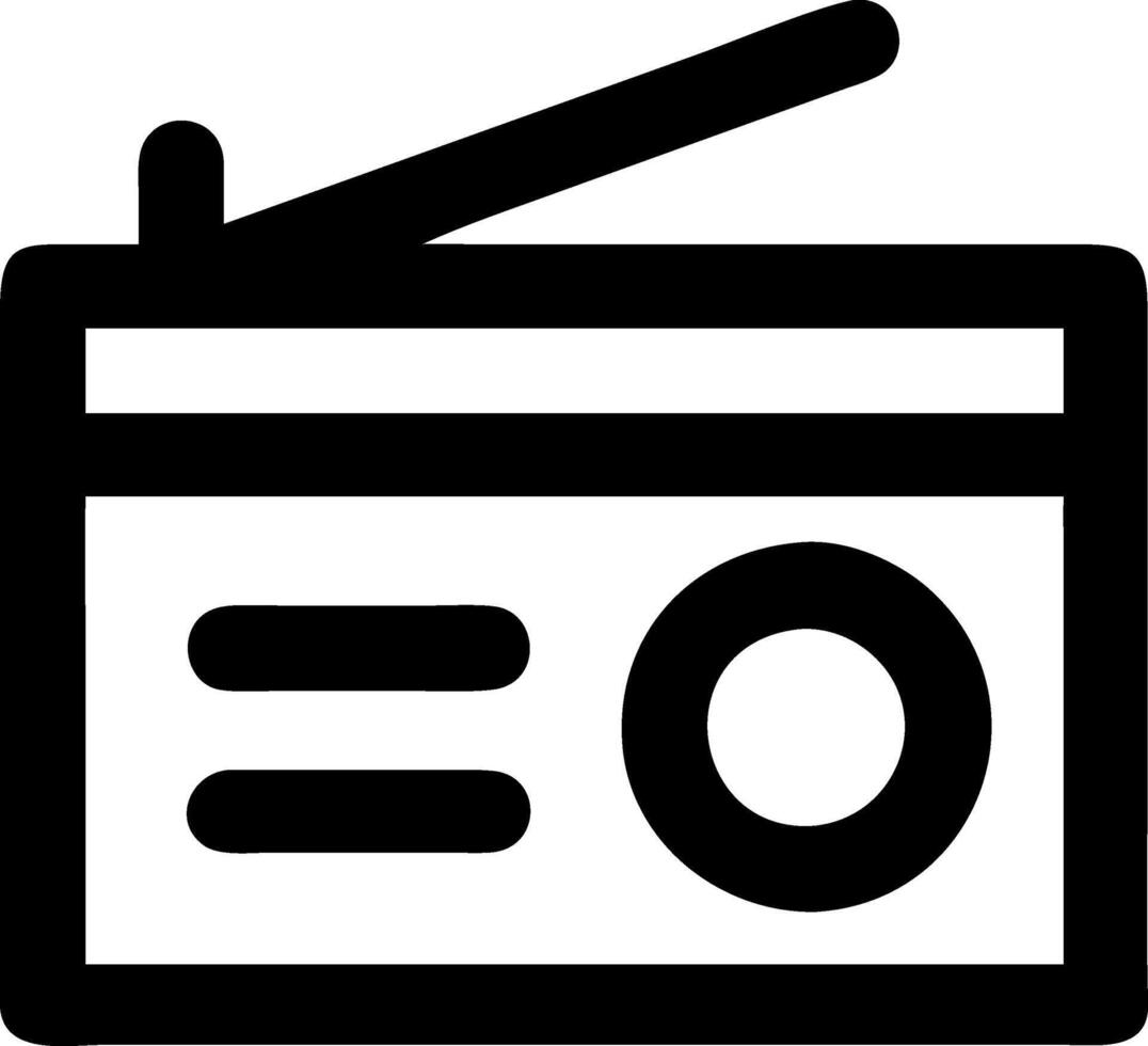 Dynamic Radio Icons for Entertainment and Information vector