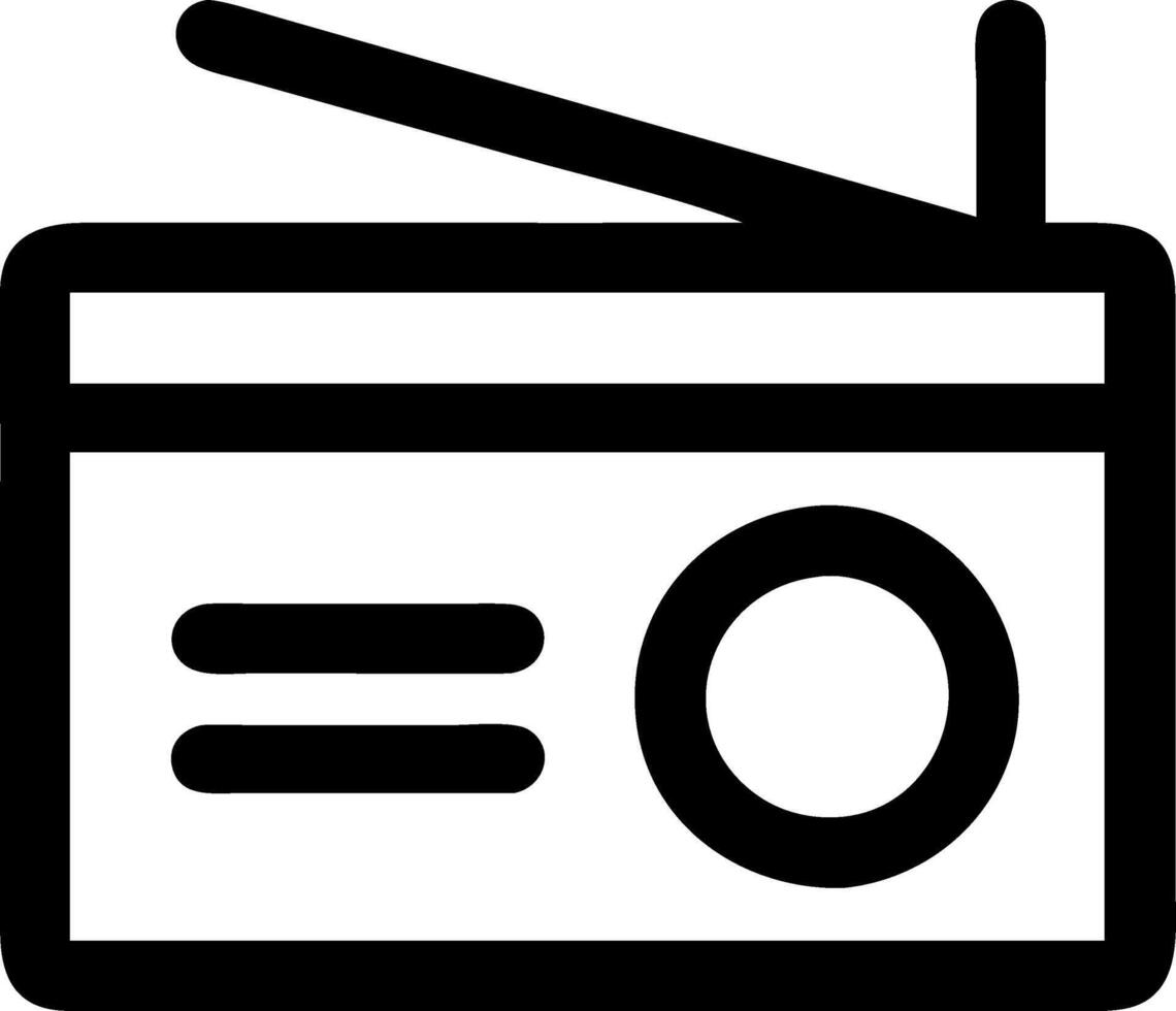 Monochrome Radio Icons for Graphic Design vector