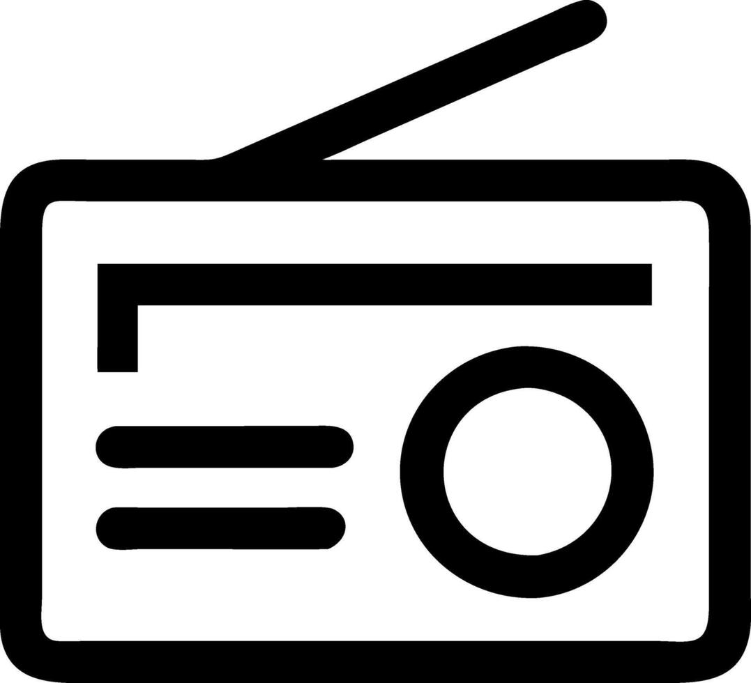 Classic Radio Icon Collection for Audio and Media vector