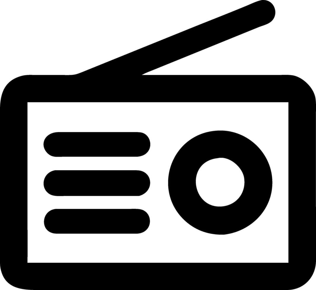 Minimalist Radio Symbols for Music and Broadcasting Themes vector