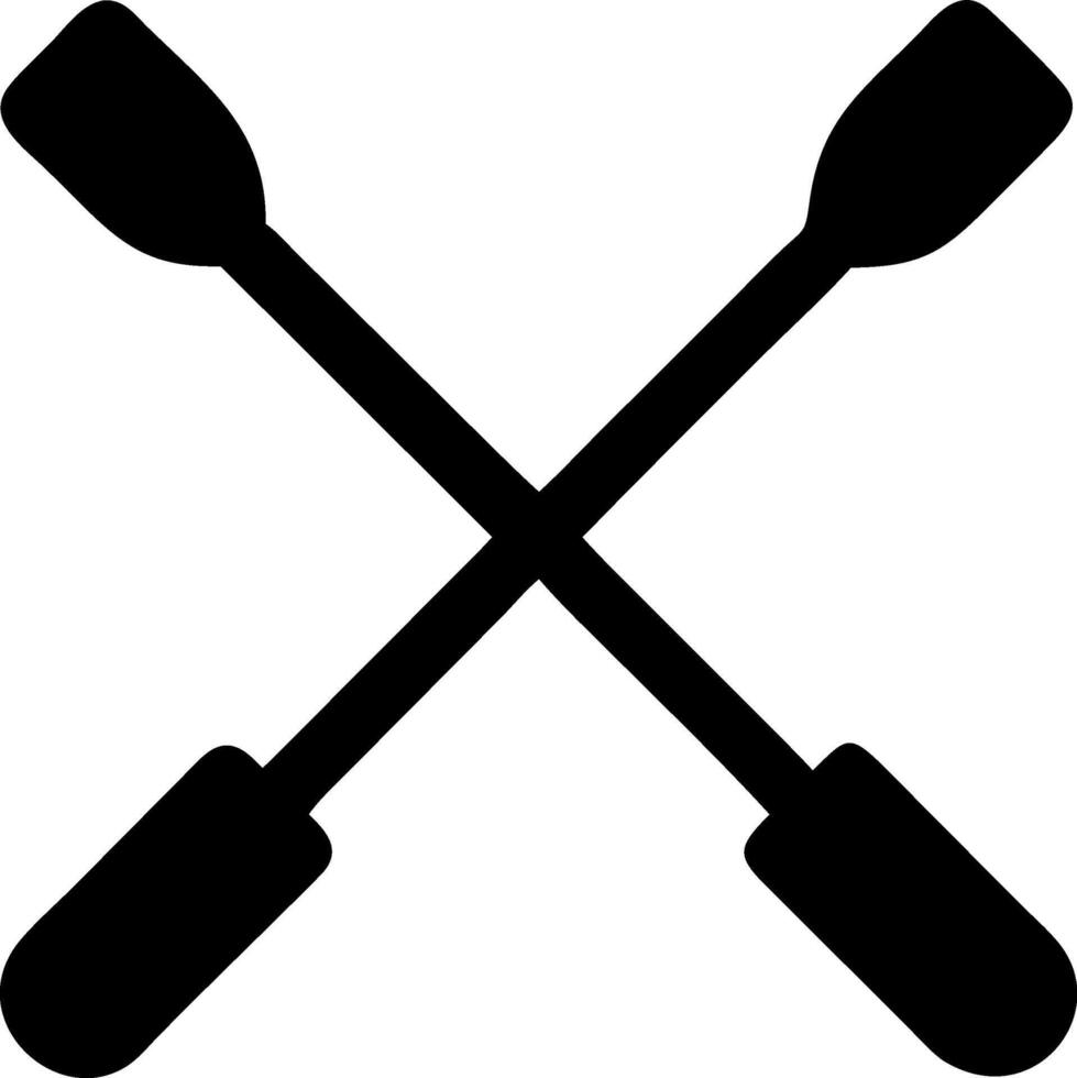 Creative Rowing Oars Icons for Water-Based Events vector