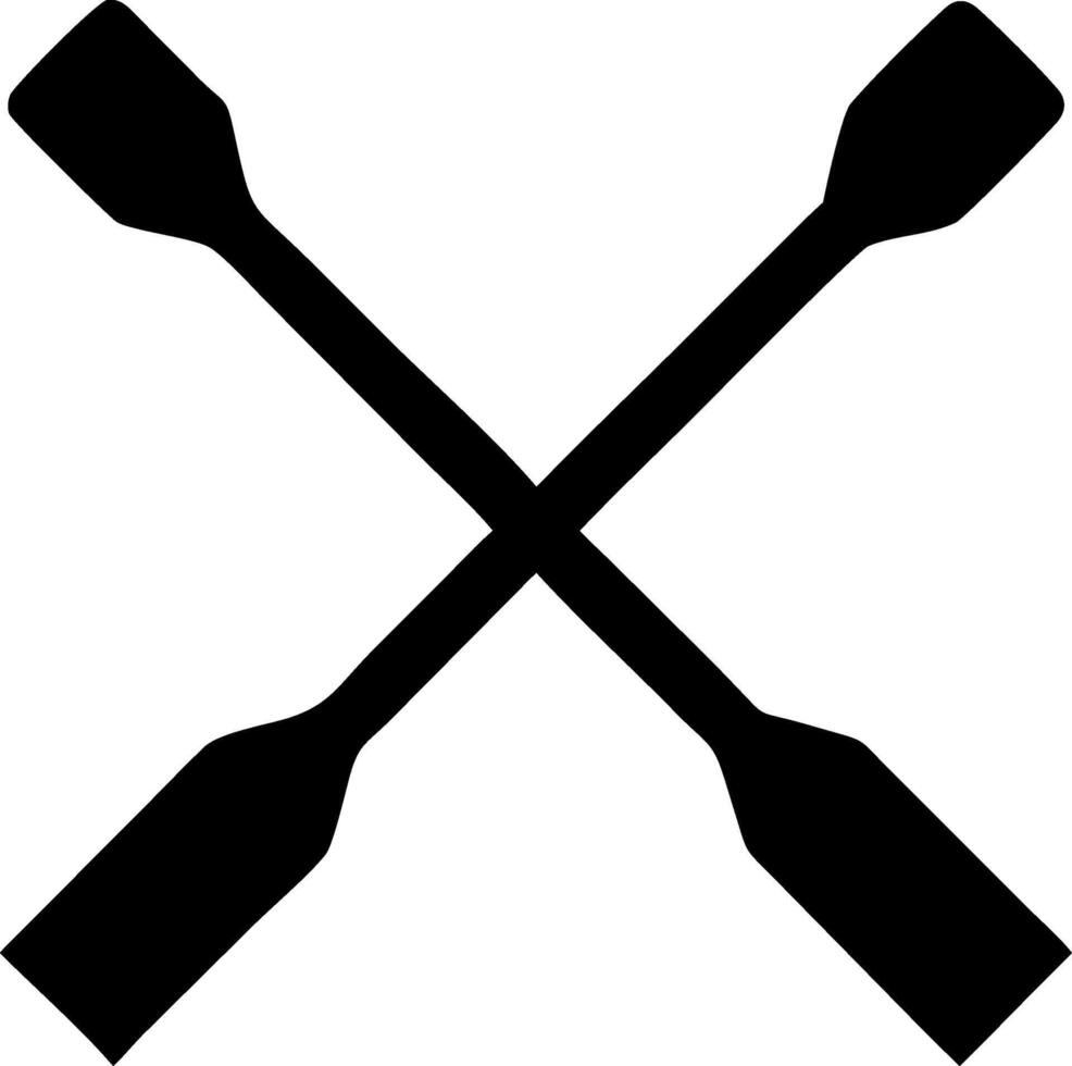 Dynamic Rowing Oars Icons for Adventure and Exploration vector