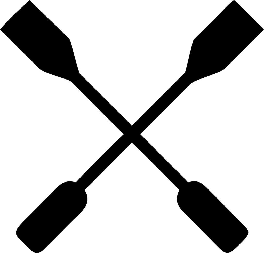 Decorative Rowing Oars Icons for Nautical and Marine Themes vector