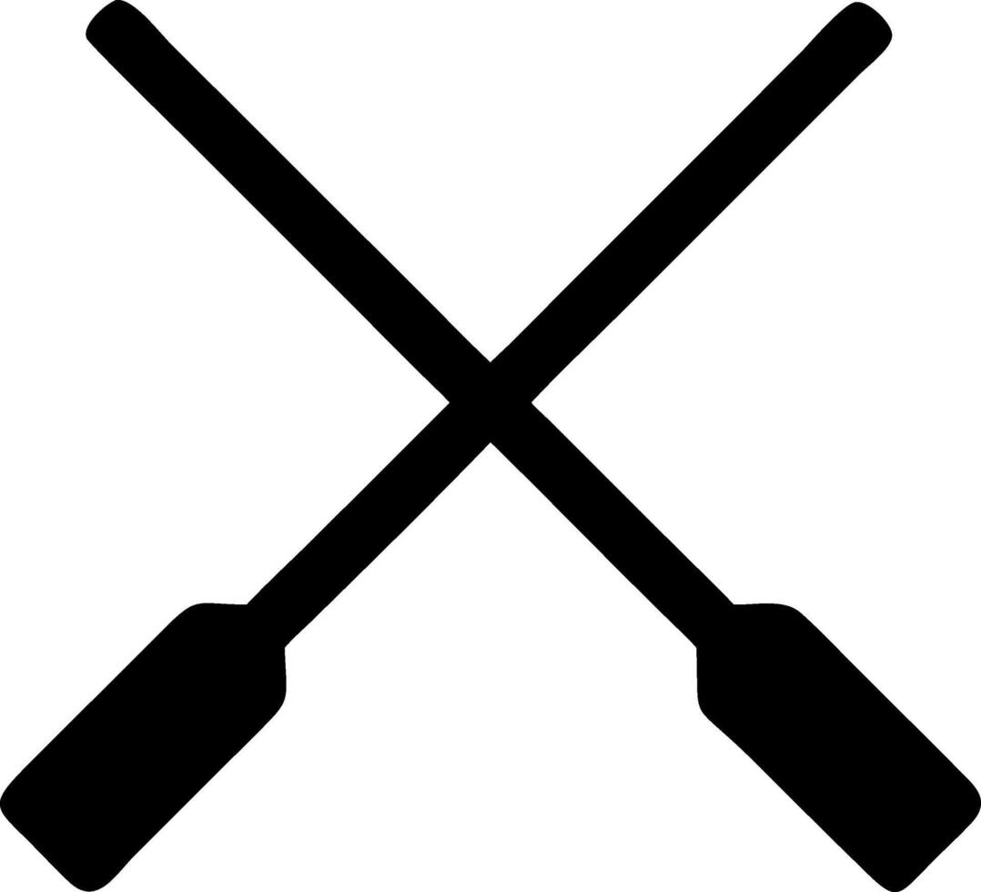 Modern Rowing Oars Icons for Team and Competitive Events vector