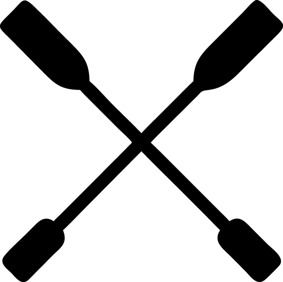 Simple and Clean Rowing Oars Icon Collection vector