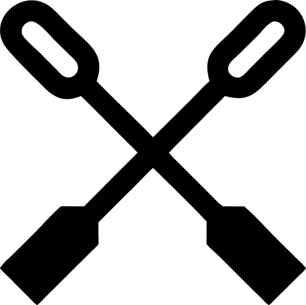 Classic Rowing Oars Icon Collection for Sports Enthusiasts vector