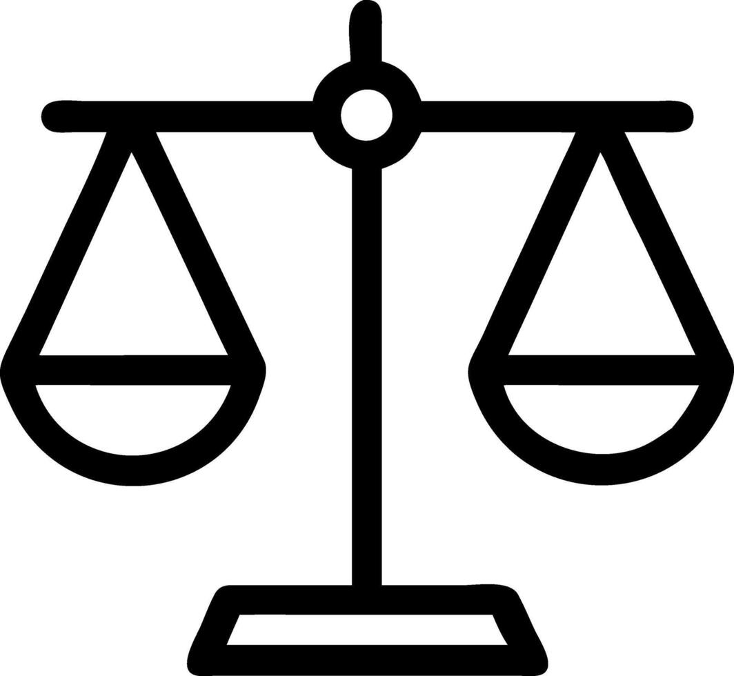 Informative Justice Scale Symbols for Community Awareness vector