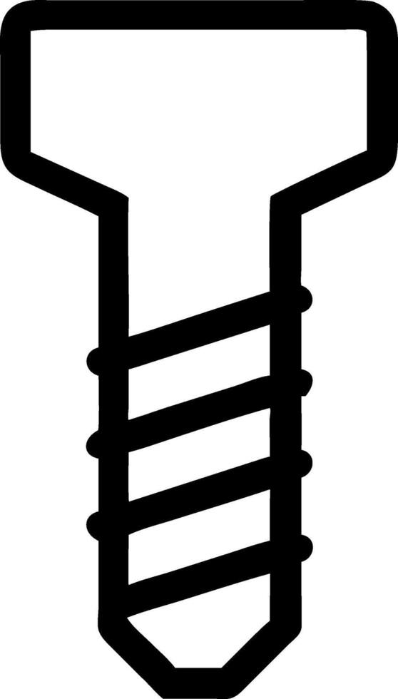 Monochrome Screw Icons for Graphic Design vector