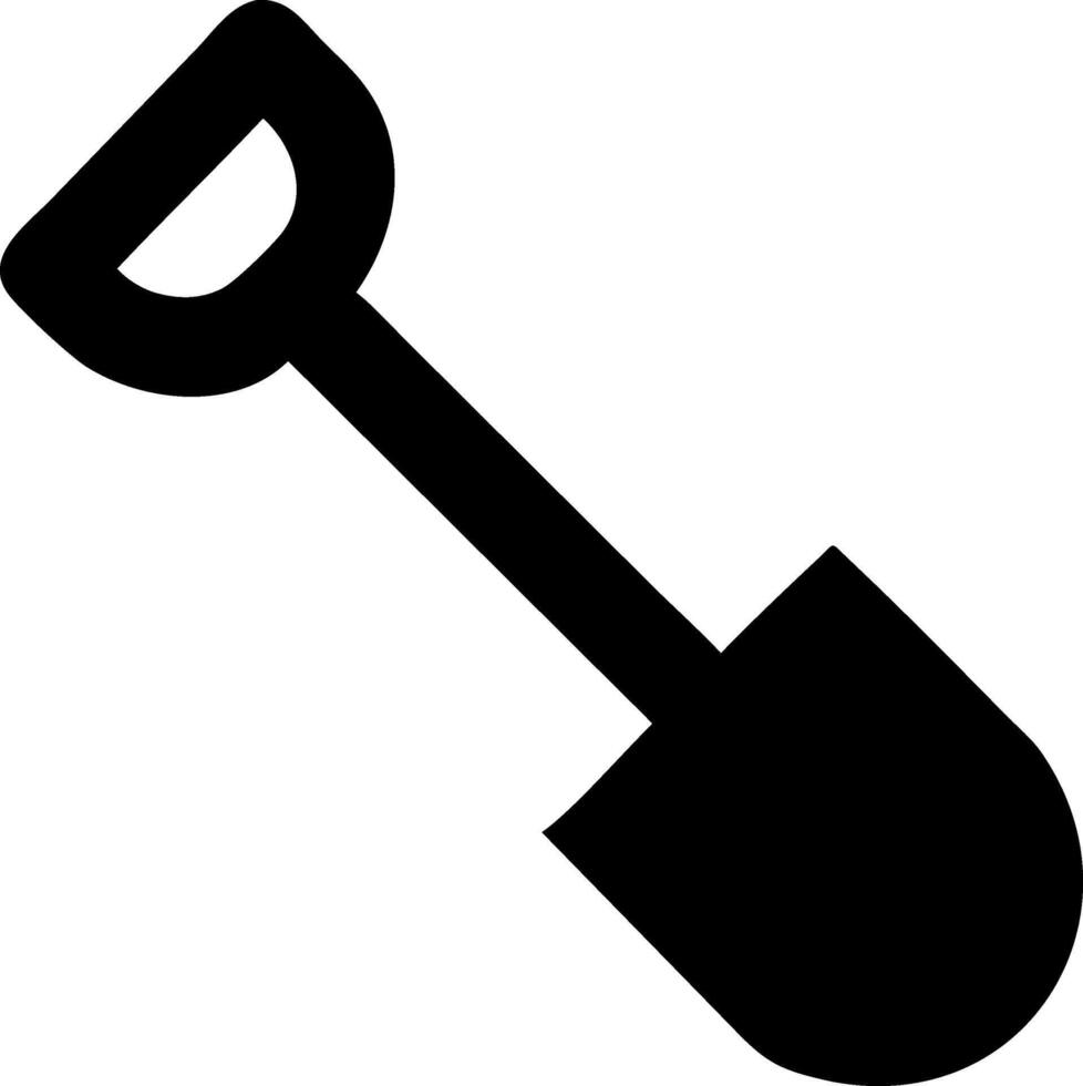 Monochrome Shovel Icons for Graphic Design vector