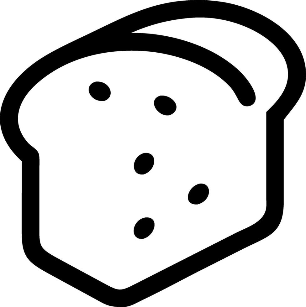 Flat Slice of Bread Symbols for Digital Applications vector