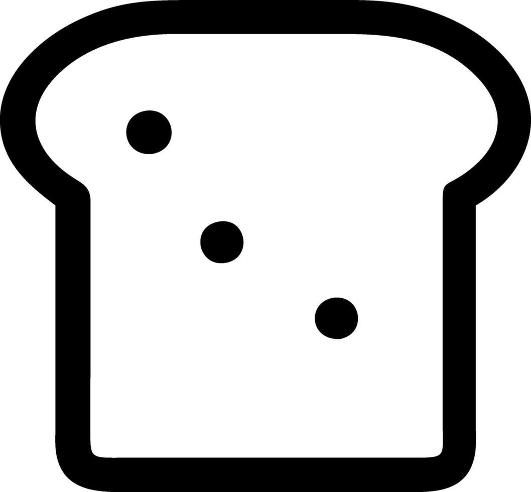 Monochrome Bread Slice Icons for Graphic Design vector