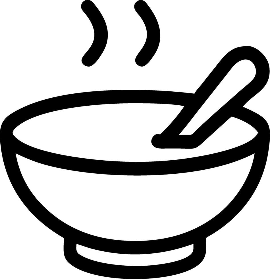 Artisanal Soup Bowl Icons for Gourmet Cuisine vector