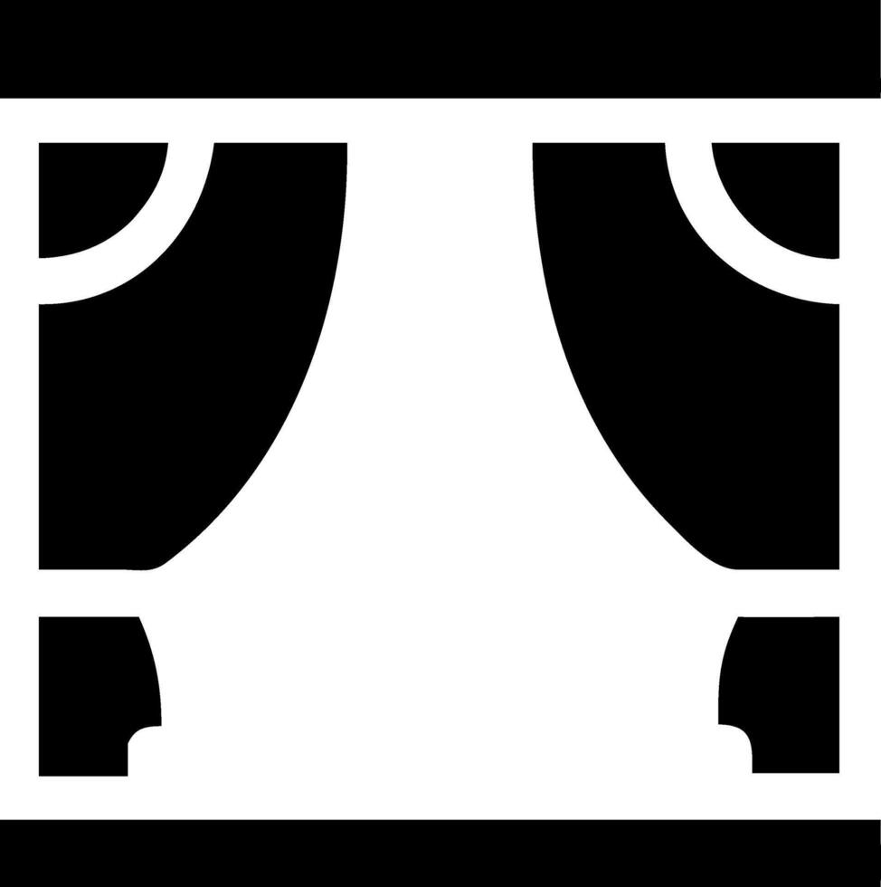 Artistic Stage Curtain Symbols for Creative Projects vector