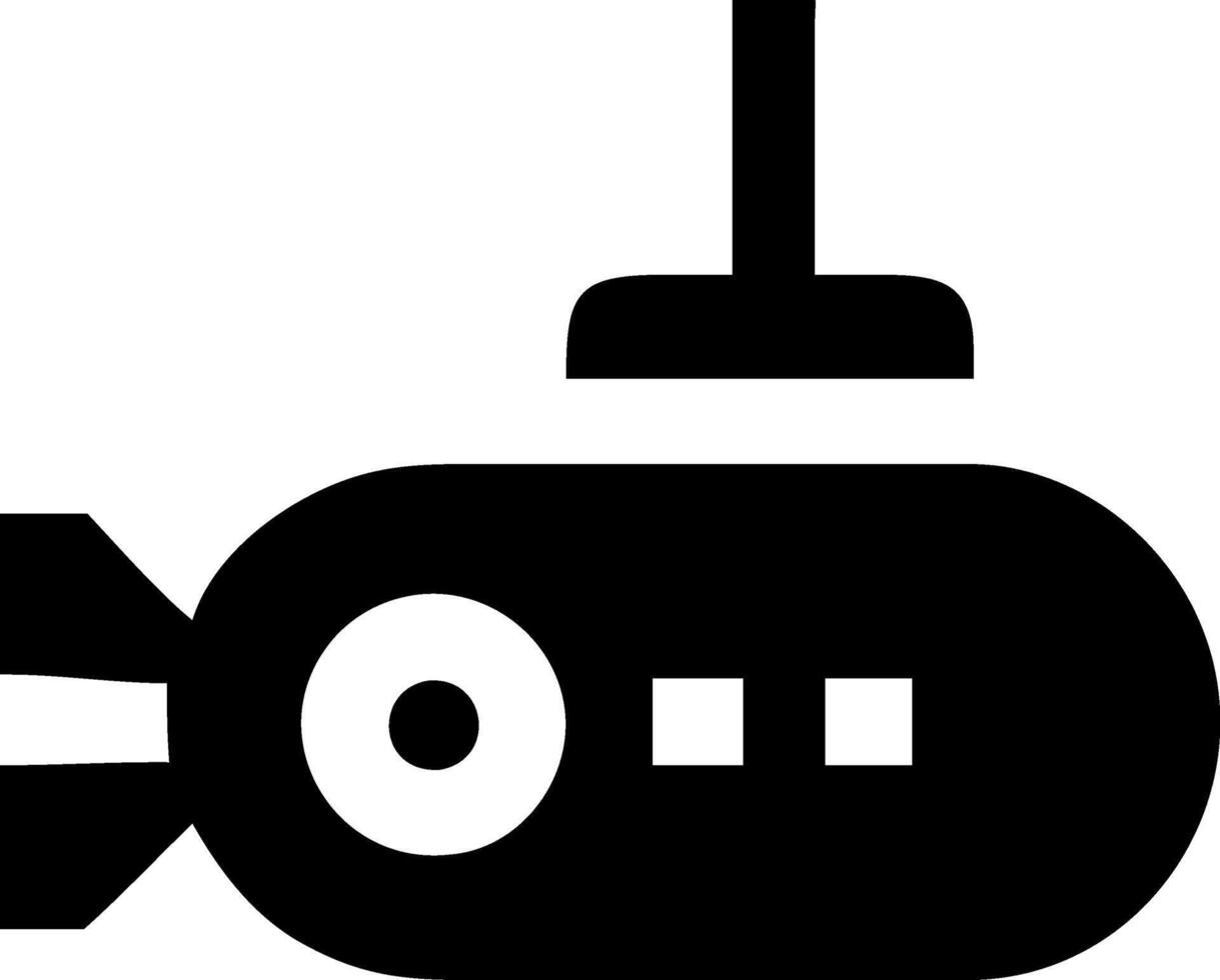 Monochrome Submarine Icons for Nautical Projects vector