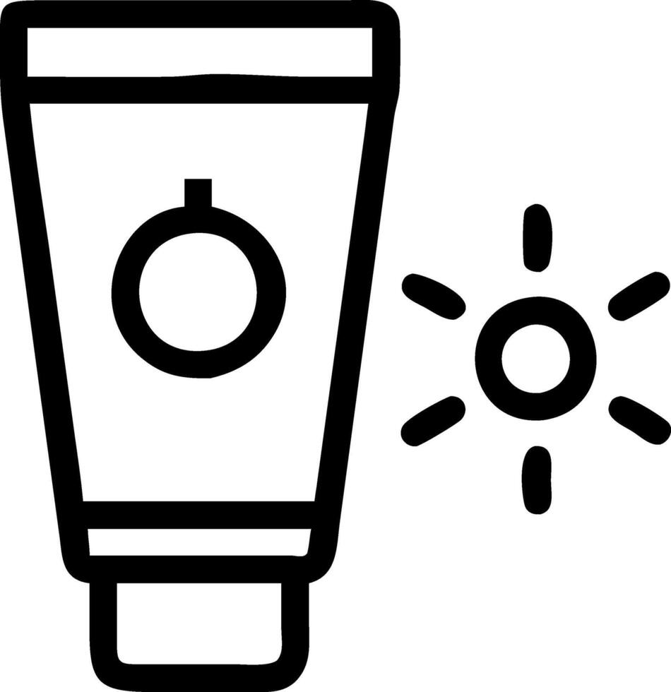 Skincare Routine Sunscreen Icons for Health and Beauty vector