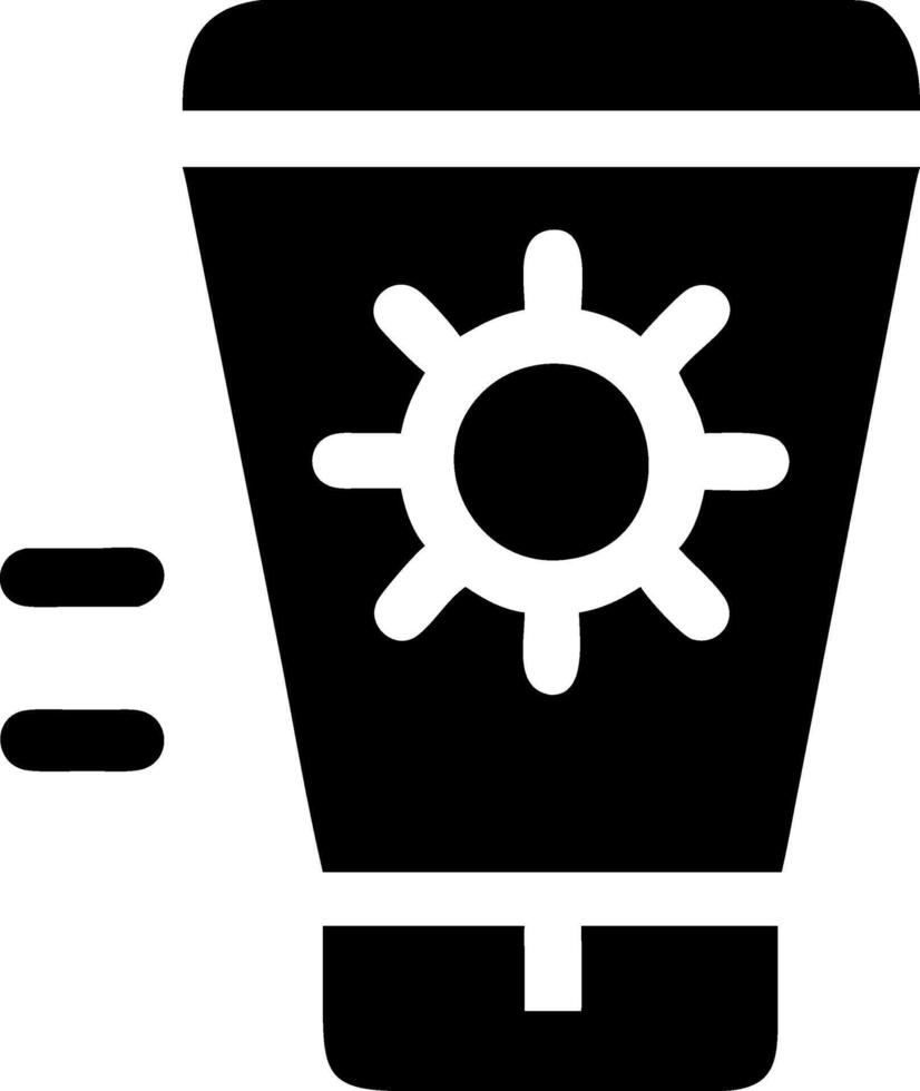 Beach and Travel Sunscreen Icon Set vector