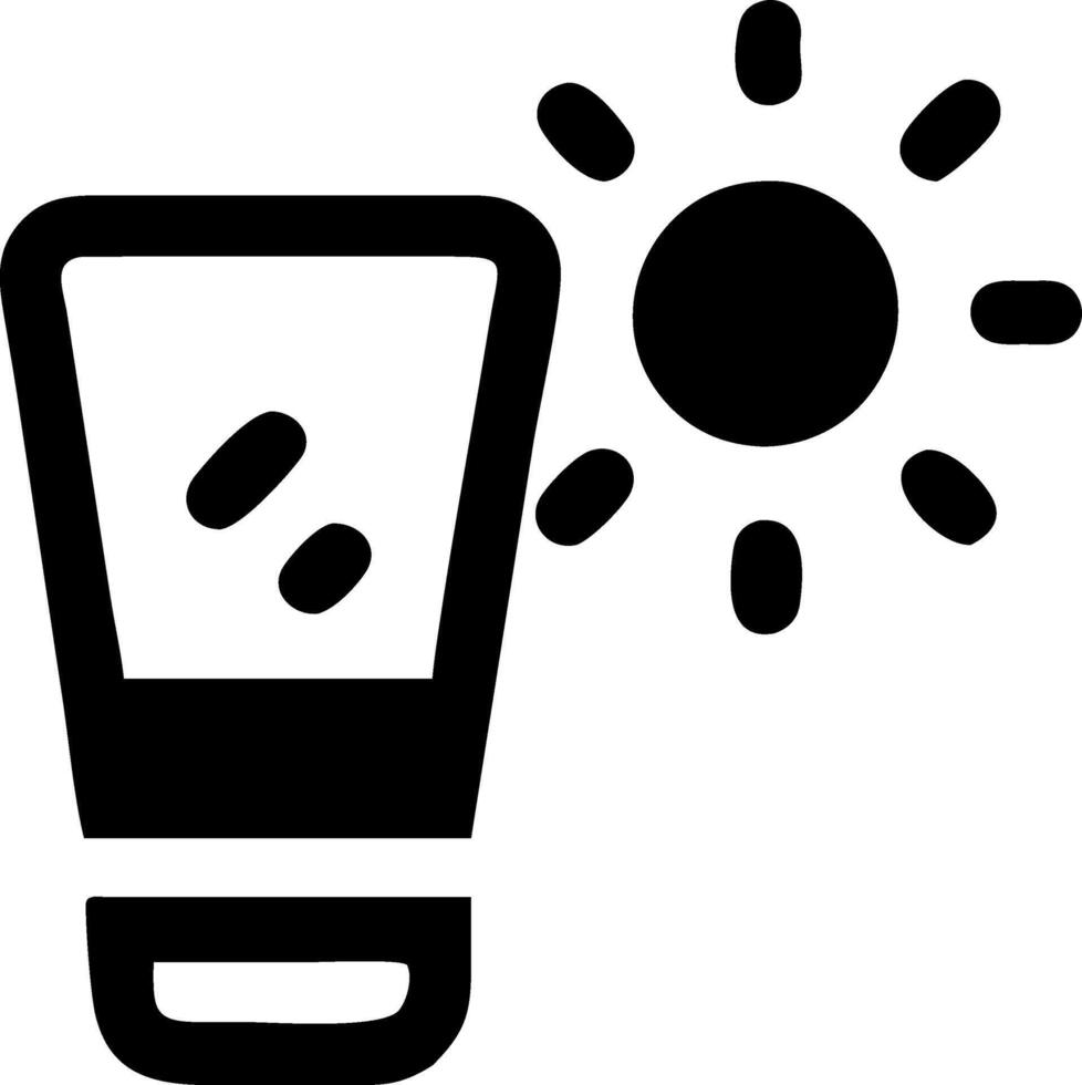 Travel and Beach Sunscreen Icon Set vector