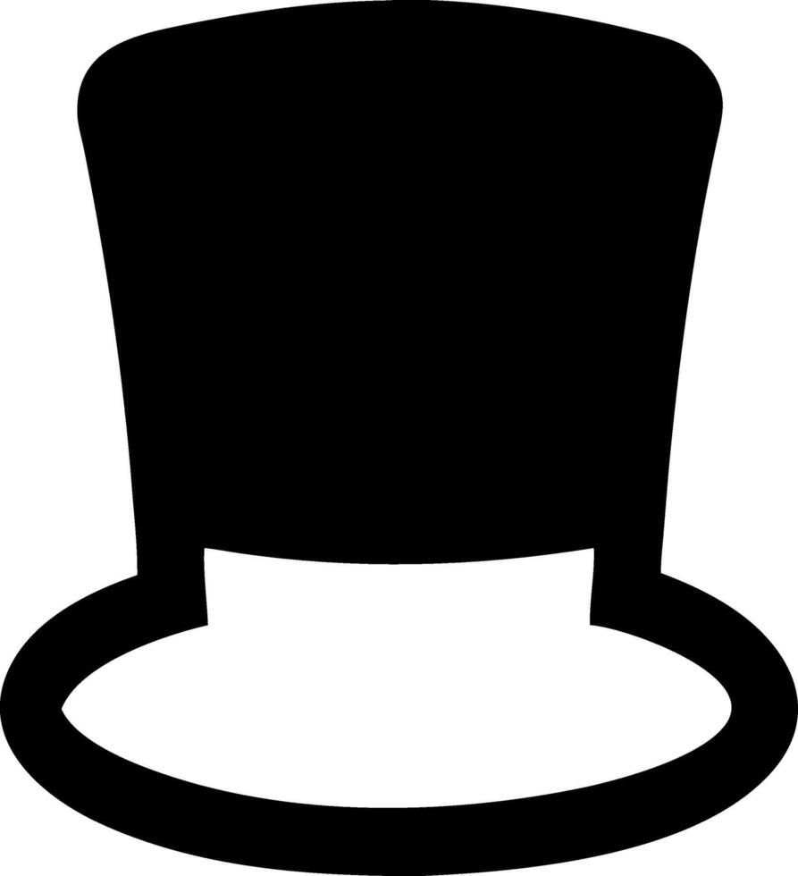 Monochrome Top Hat Icon Set for Timeless Appeal vector