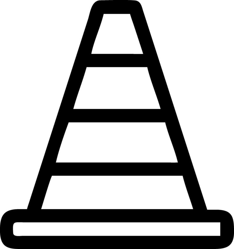 Work Zone Traffic Cone Icon Collection vector