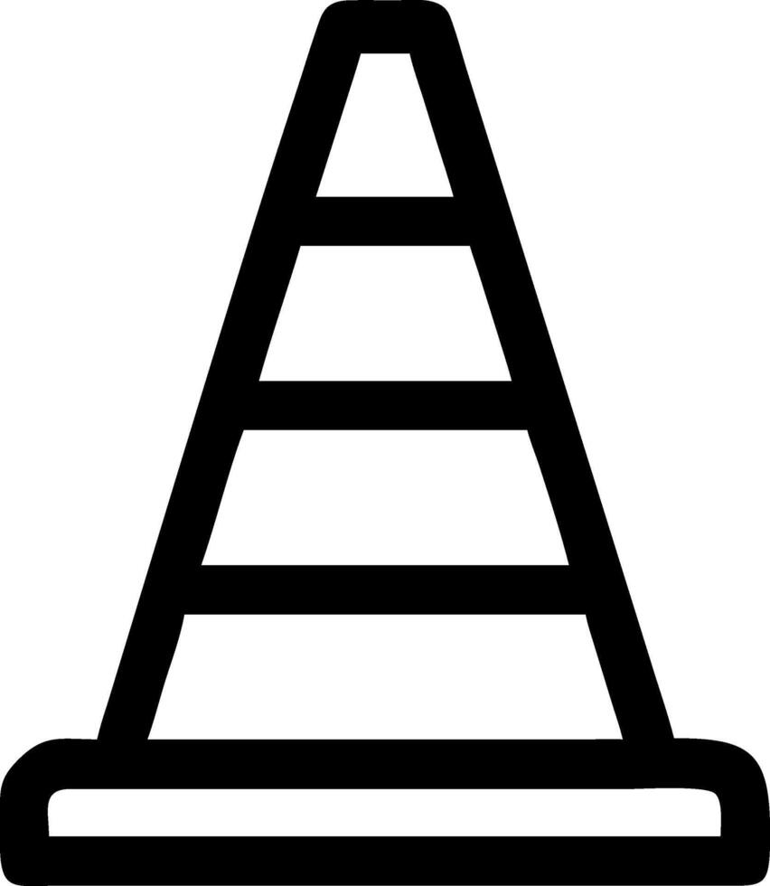 Professional Traffic Cone Icons for Caution Signs vector