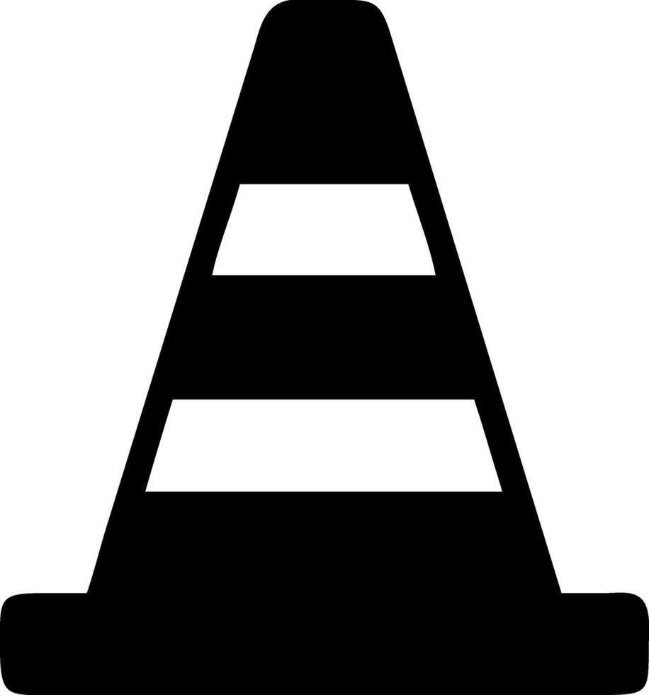 Flat Traffic Cone Icons for Infrastructure Designs vector