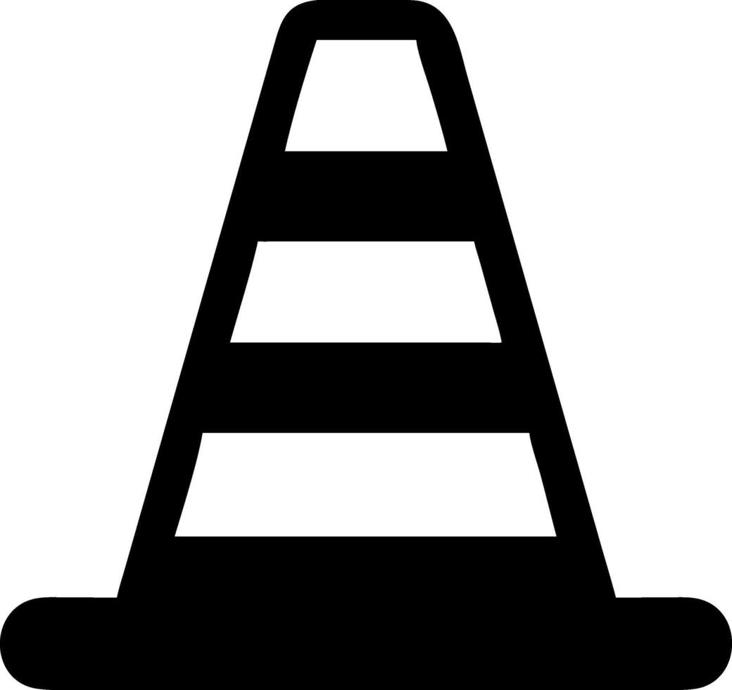 Orange Traffic Cone Icon Collection for Safety vector