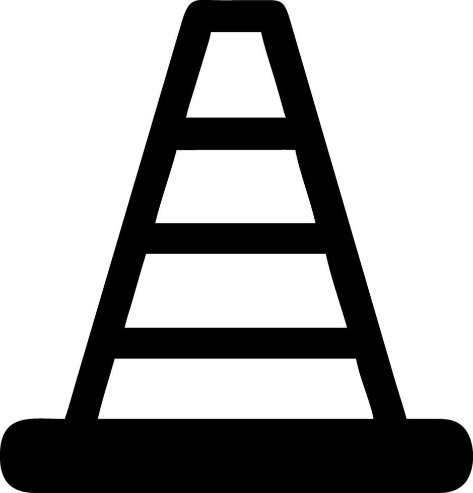 Modern Traffic Cone Symbols for Signage vector