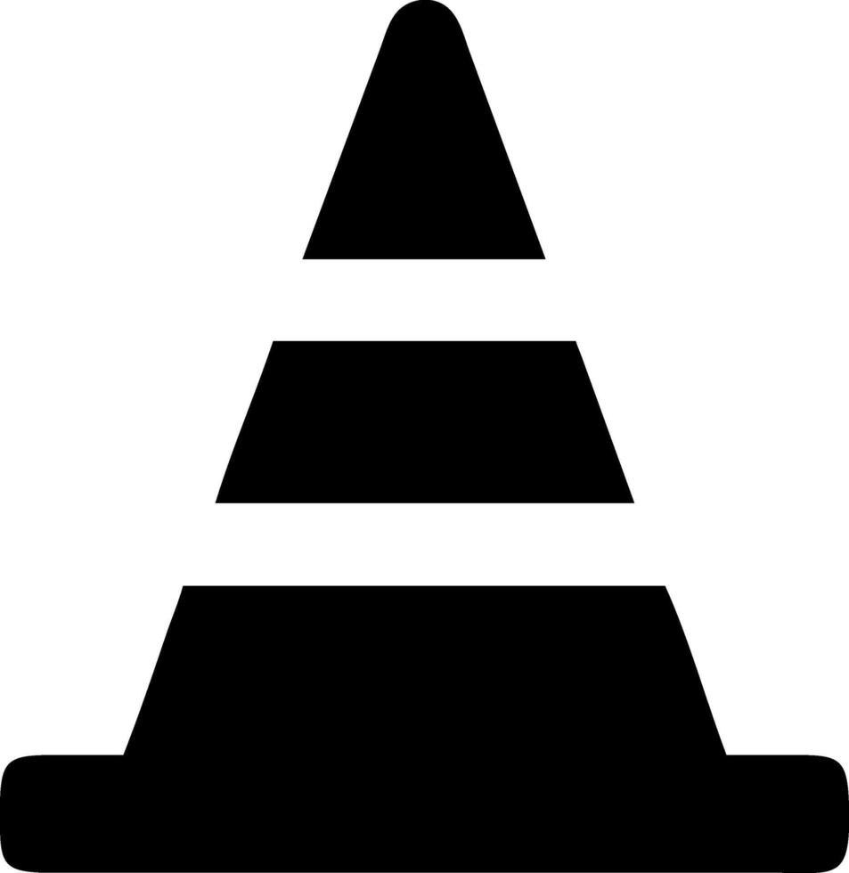 Simple and Clean Traffic Cone Symbols vector