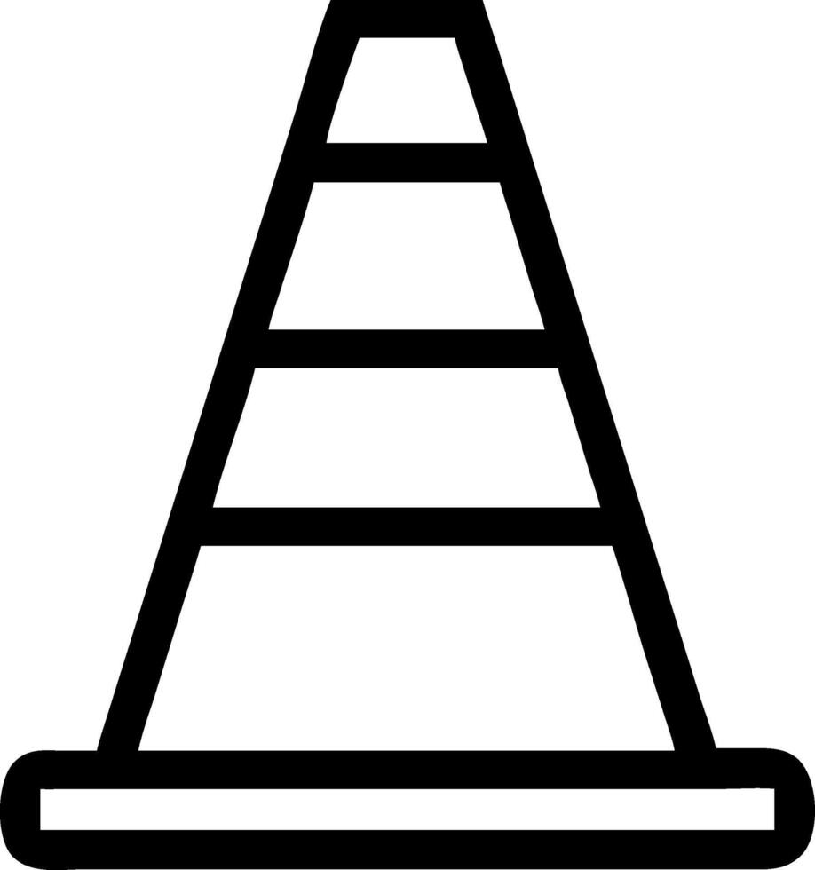 Construction and Roadwork Traffic Cone Icons vector
