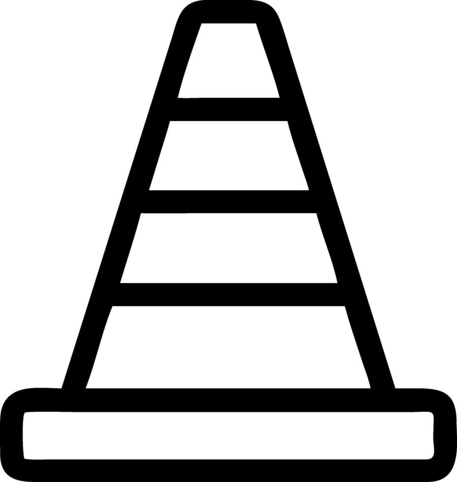 Essential Traffic Cone Icon Collection vector