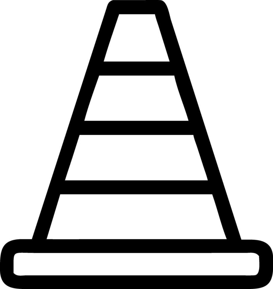 Traffic Cone Icon Set for Road Safety Designs vector