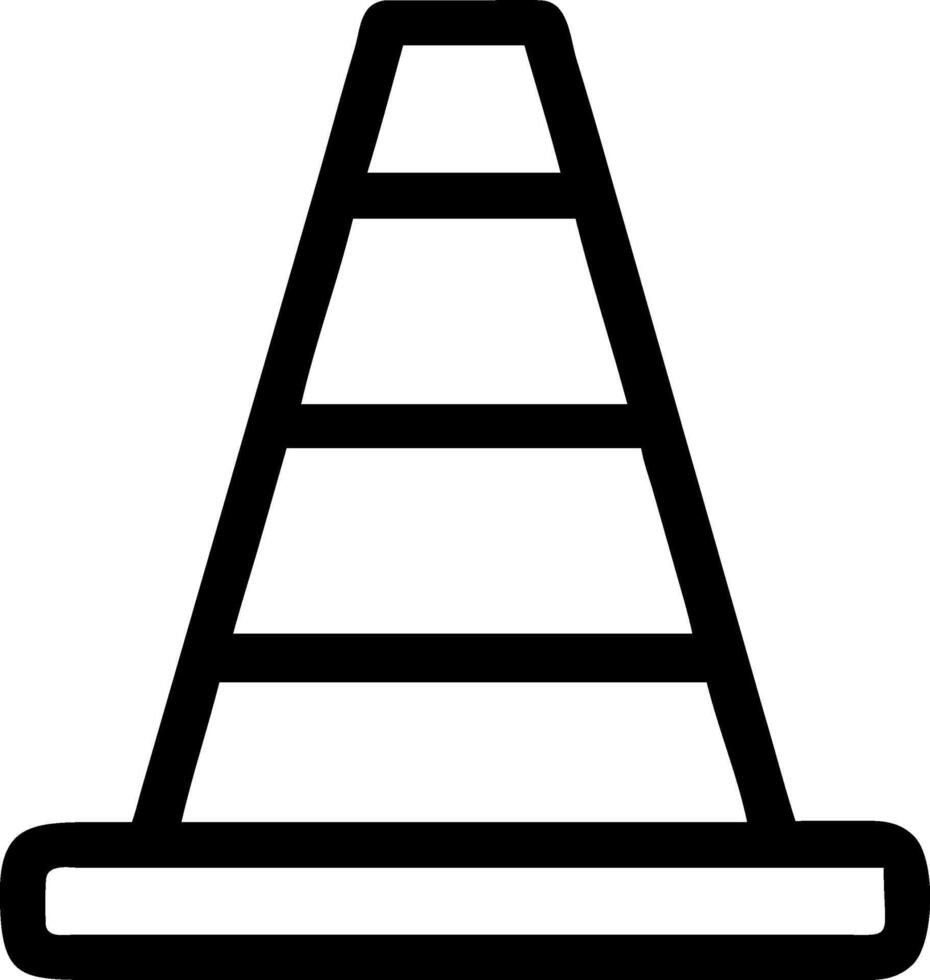 Construction Site Traffic Cone Icons Collection vector