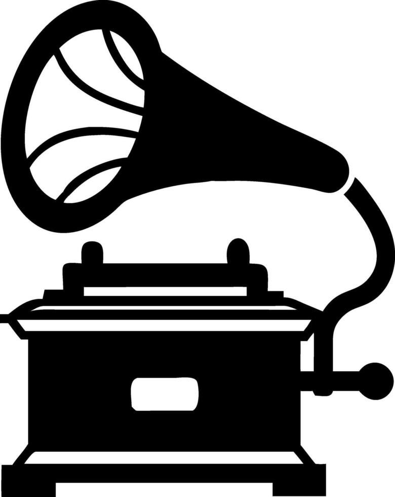 Old-World Charm Gramophone Icon Set for Retro Projects vector