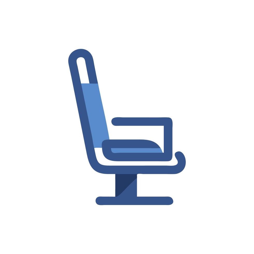 Comfortable Airplane Seat Icon Design vector